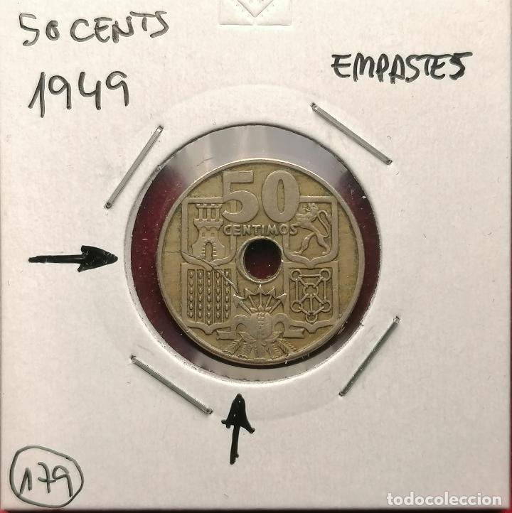Monedas con errores: 50 centimos 1949 * 56 Empastada - Foto 1