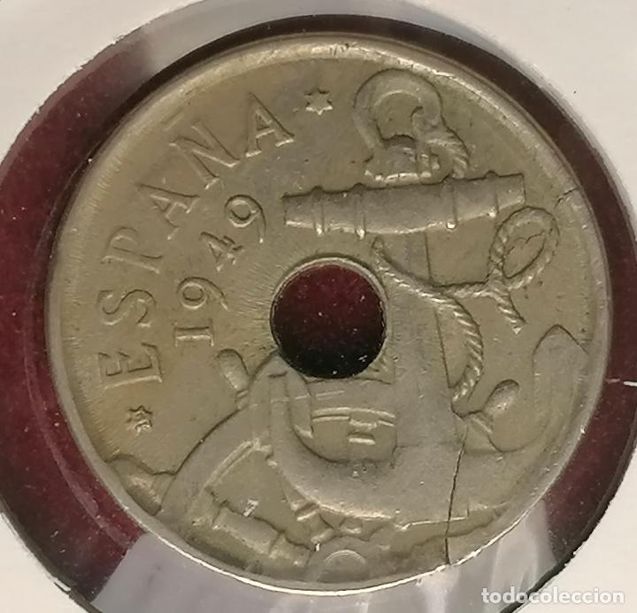 Monedas con errores: 50 centimos 1949 * Empastada Cu&ntilde;o roto - Foto 3