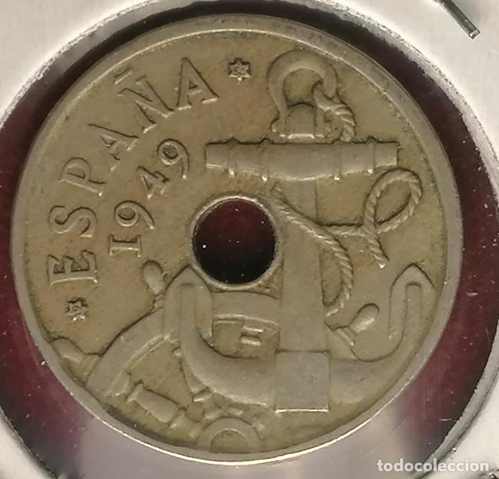 Monedas con errores: 50 centimos 1949 * 54 Empastada - Foto 3