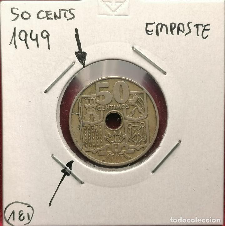 Monedas con errores: 50 centimos 1949 * 54 Empastada - Foto 1