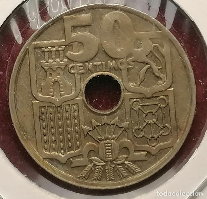 Monedas con errores: 50 centimos 1949 * 62 Diferente material - peso - Foto 2