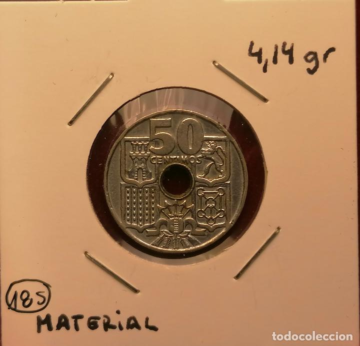Monedas con errores: 50 centimos 1949 * 52 Diferente material - Ba&ntilde;o - Foto 1