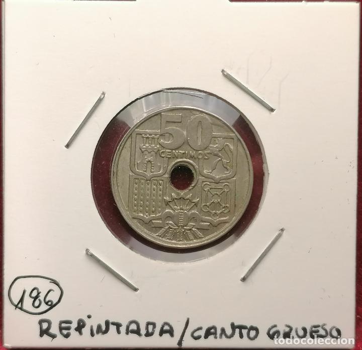 Monedas con errores: 50 centimos 1963 * 65 Repintada Flechas - Canto grueso - Foto 1