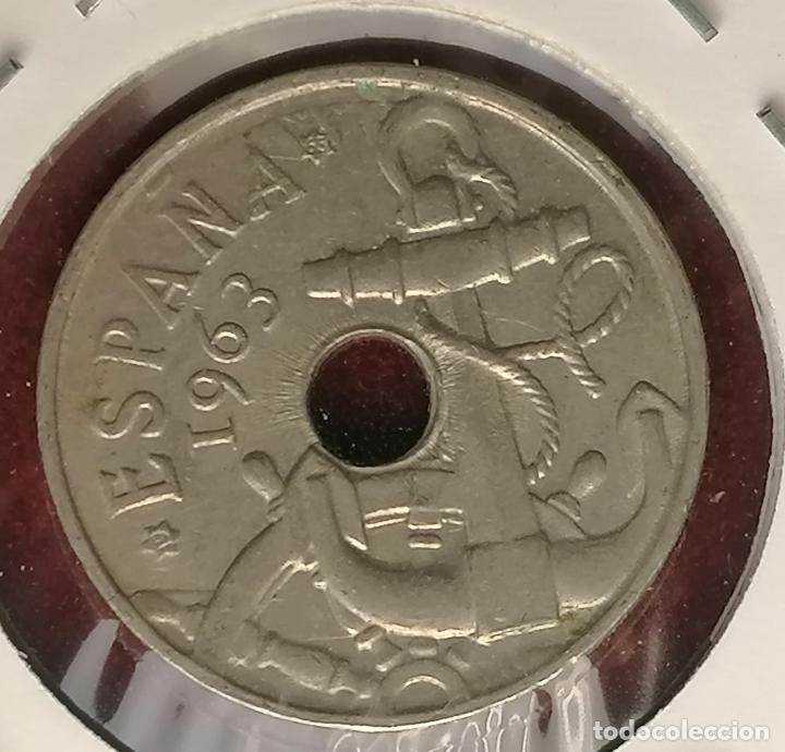 Monedas con errores: 50 centimos 1963 * 65 Repintada Flechas - Foto 3
