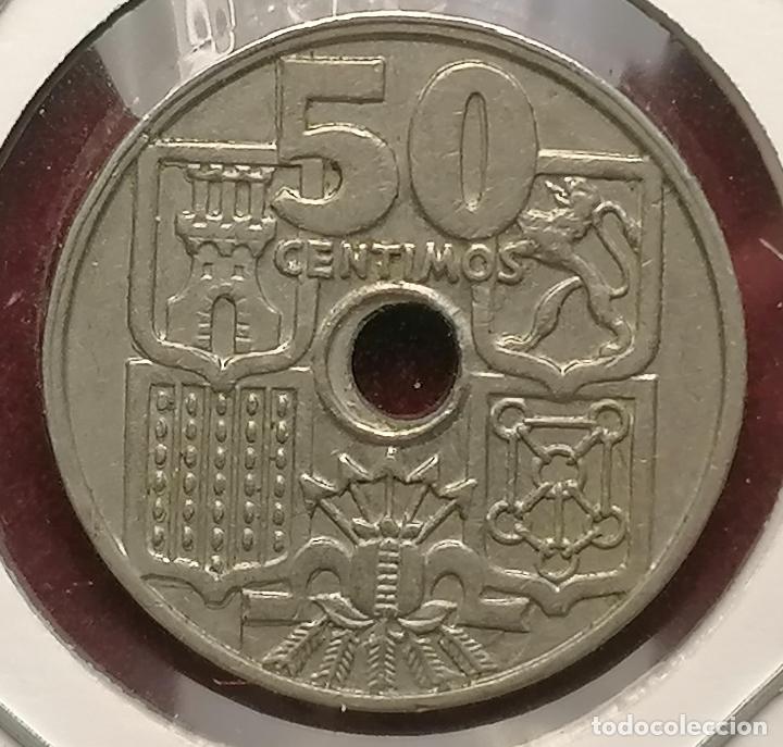 Monedas con errores: 50 centimos 1963 * 64 Repintada Flechas - Borde doble - Foto 2