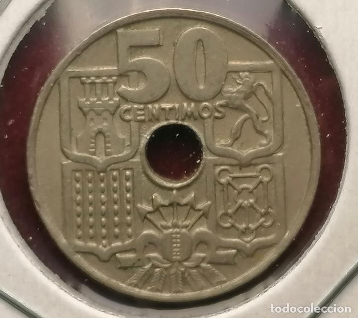 Monedas con errores: 50 centimos 1963 * 64 Exceso metal - Doble - Foto 2