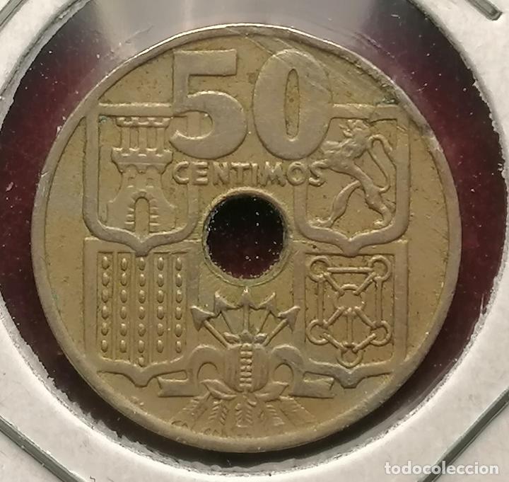 Monedas con errores: 50 centimos 1949 * Laminacion - Foto 2
