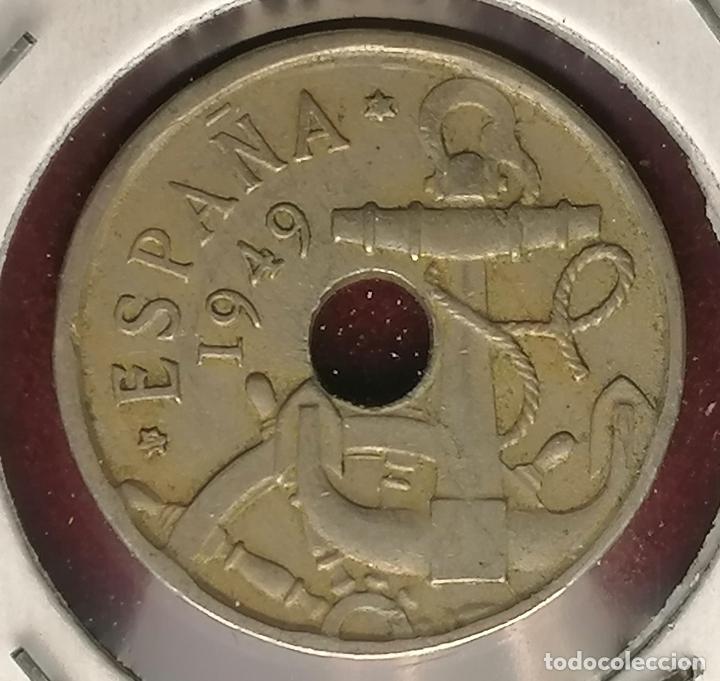 Monedas con errores: 50 centimos 1949 * Laminacion - Repintada - Foto 3