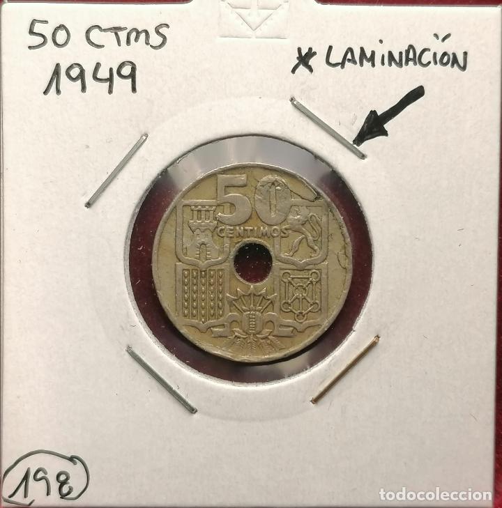 Monedas con errores: 50 centimos 1949 * 52 Laminacion - Foto 1