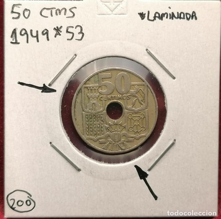 Monedas con errores: 50 centimos 1949 * 53 Laminacion - Foto 1