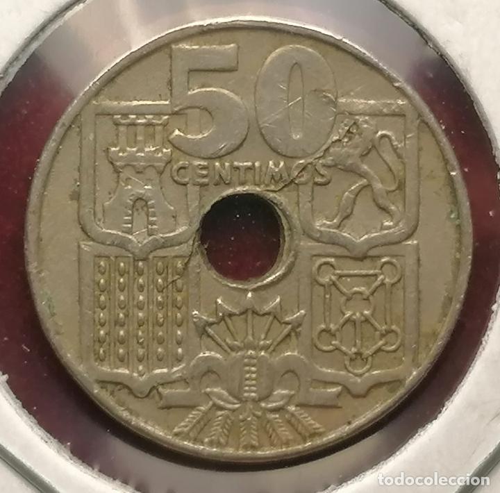 Monedas con errores: 50 centimos 1949 * 53 Laminacion - Foto 2