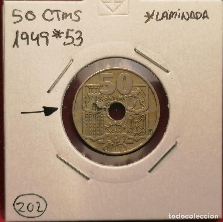 Monedas con errores: 50 centimos 1949 * 53 Laminacion - Foto 1