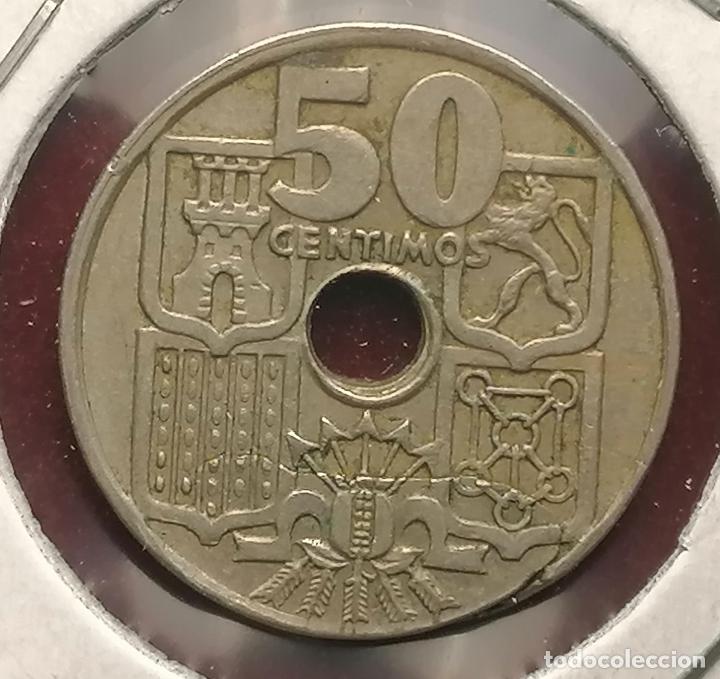 Monedas con errores: 50 centimos 1949 * 56 Cospel Partido - Foto 2