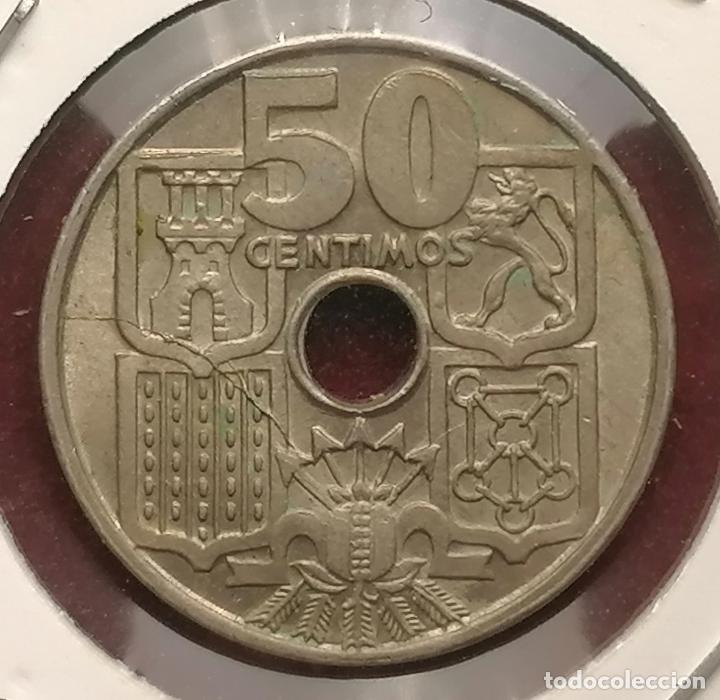 Monedas con errores: 50 centimos 1949 * Cu&ntilde;o roto - Foto 2
