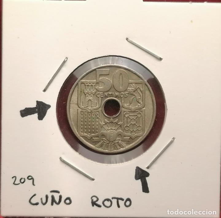 Monedas con errores: 50 centimos 1949 * Cu&ntilde;o roto - Foto 1