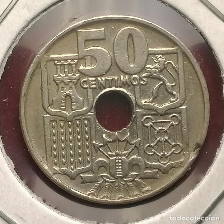 Monedas con errores: 50 centimos 1949 * 54 Cospel roto - Foto 2