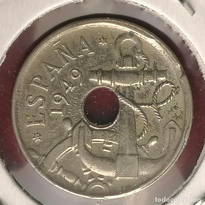 Monedas con errores: 50 centimos 1949 * 54 Cospel roto - Foto 3