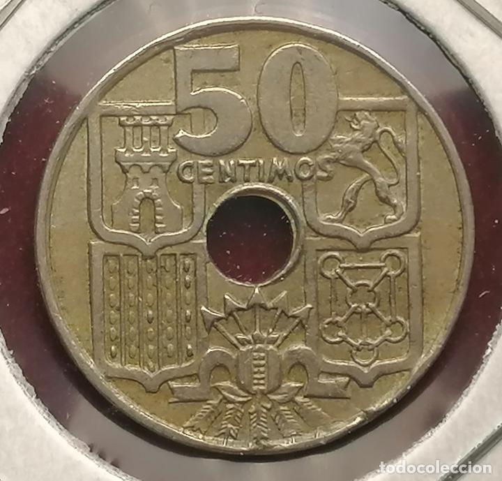 Monedas con errores: 50 centimos 1949 * 56 Cospel roto - Foto 2