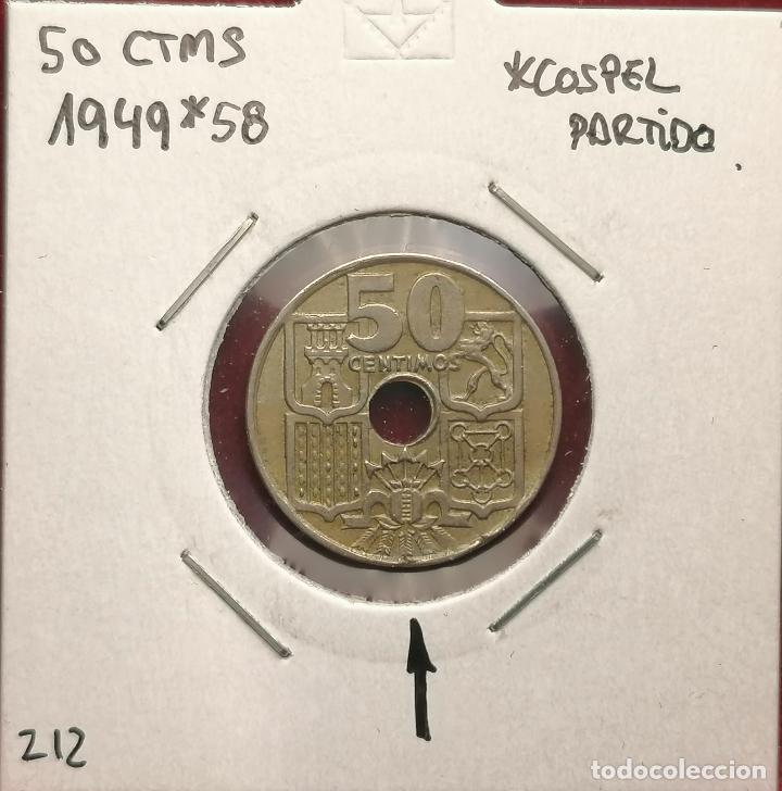 Monedas con errores: 50 centimos 1949 * 56 Cospel roto - Foto 1