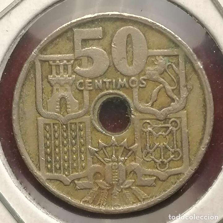 Monedas con errores: 50 centimos 1949 * 5 Laminado - Borde doble - Foto 2