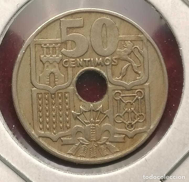 Monedas con errores: 50 centimos 1949 * 56 Empaste - Foto 2