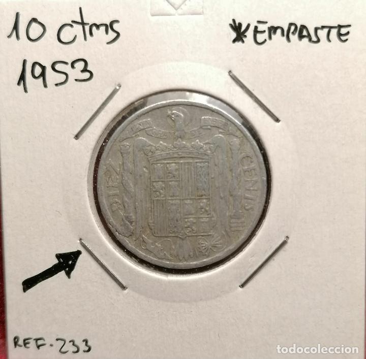 Monedas con errores: 10 centimos 1953 Empastada - Foto 1