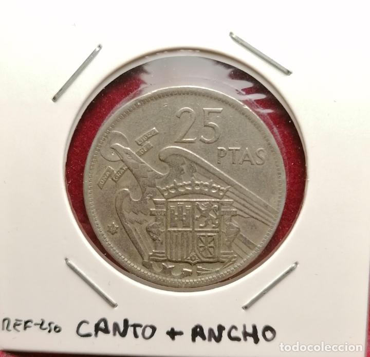 Monedas con errores: 25 pesetas 1957 * 69 Canto mas ancho - Foto 1