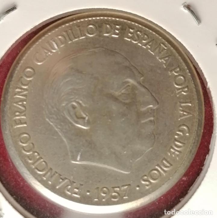 Monedas con errores: 25 pesetas 1957 * 69 Borde biselado - Foto 3