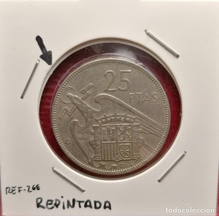 Monedas con errores: 25 pesetas 1957 * 65 Rama en pico - Foto 1