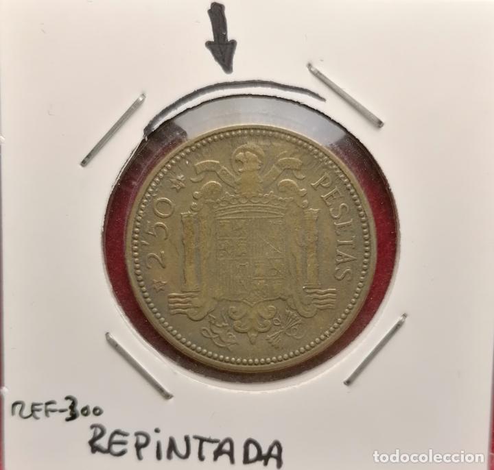 Monedas con errores: 2.5 pesetas 1953 * 54 Repintada - Foto 1