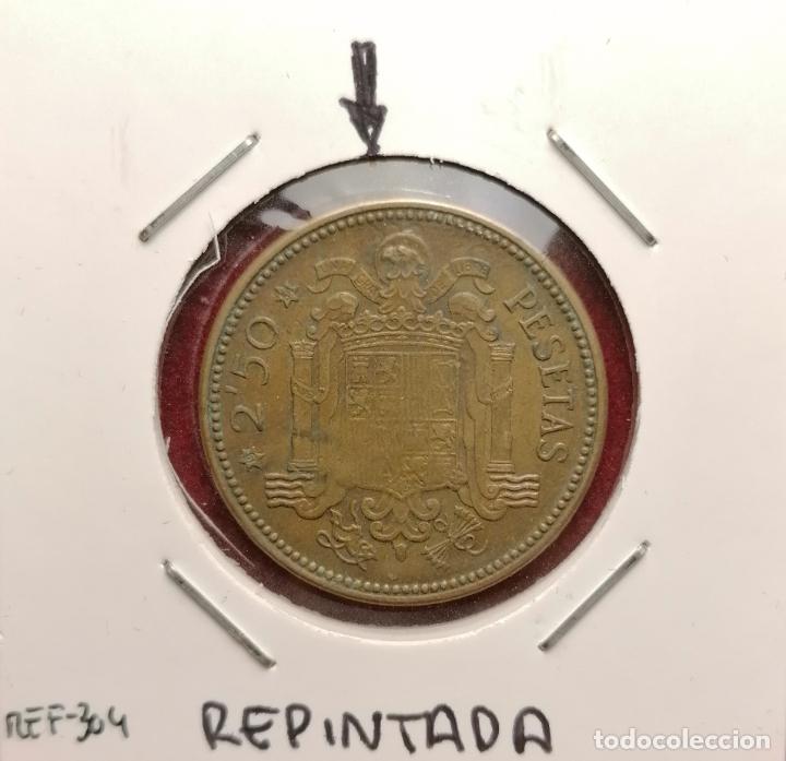 Monedas con errores: 2.5 pesetas 1953 * 56 Repintada - Foto 1