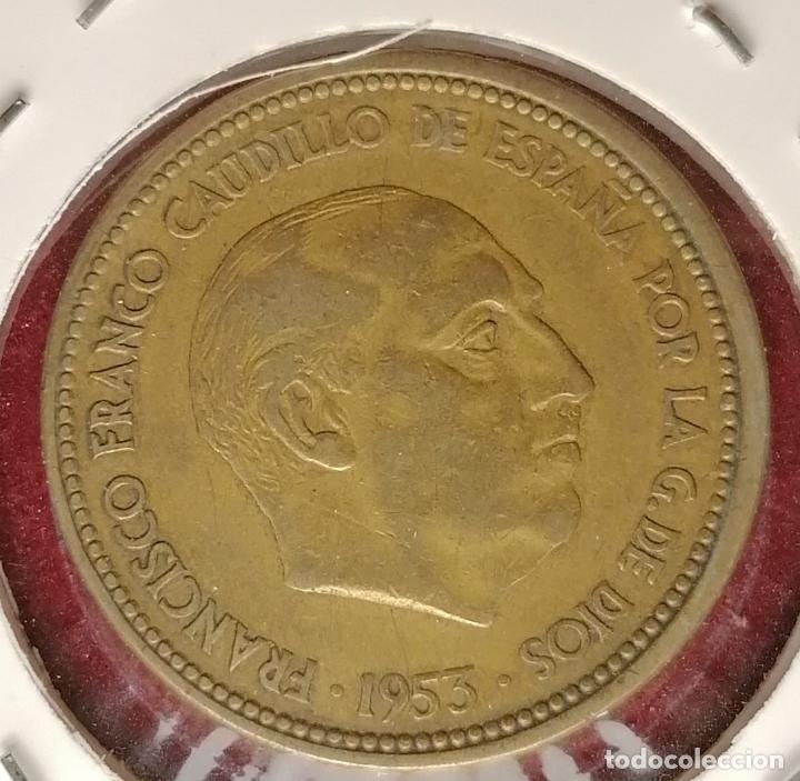 Monedas con errores: 2.5 pesetas 1953 * 56 cu&ntilde;o roto - Foto 3