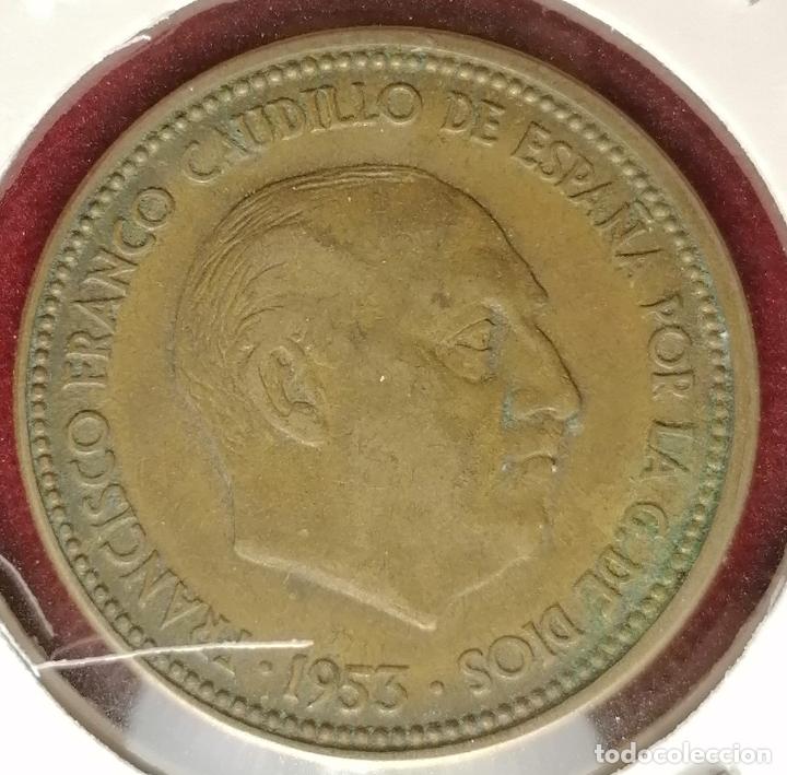 Monedas con errores: 2.5 pesetas 1953 * 54 cu&ntilde;o roto - Foto 3