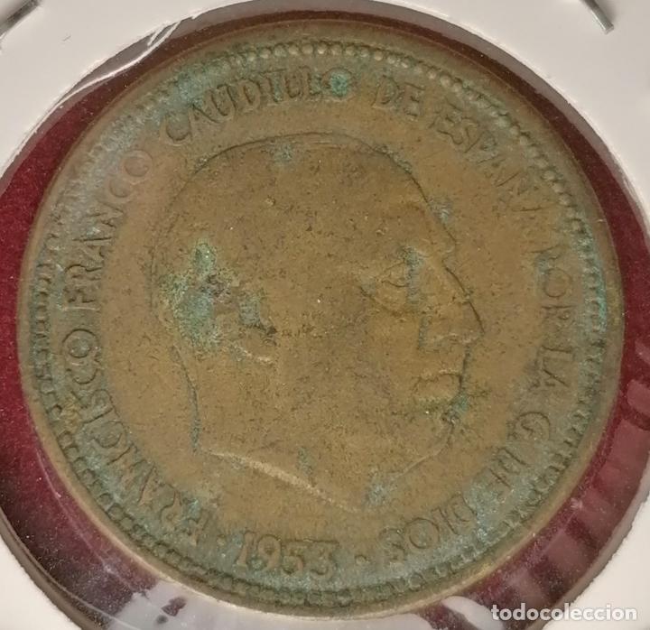 Monedas con errores: 2.5 pesetas 1953 * 56 cu&ntilde;o roto - Foto 2