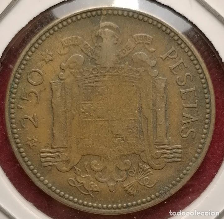 Monedas con errores: 2.5 pesetas 1953 * 56 cu&ntilde;o roto - Foto 2