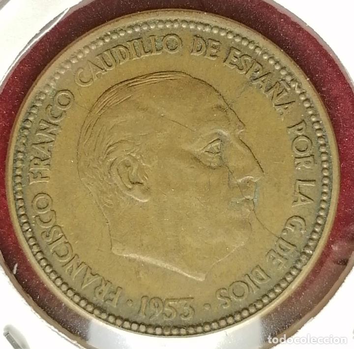 Monedas con errores: 2.5 pesetas 1953 * 56 cu&ntilde;o roto - Foto 3