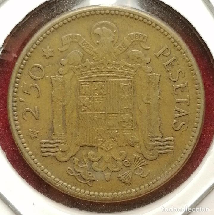 Monedas con errores: 2.5 pesetas 1953 * 56 cu&ntilde;o roto - Foto 2