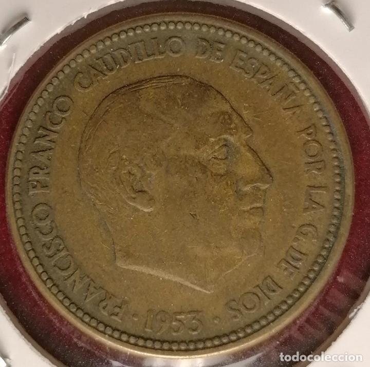 Monedas con errores: 2.5 pesetas 1953 * cu&ntilde;o roto - Foto 3