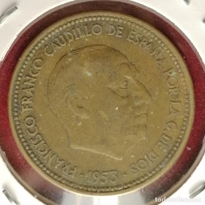 Monedas con errores: 2.5 pesetas 1953 * 56 cu&ntilde;o roto - Foto 3