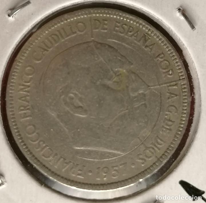 Monedas con errores: 5 pesetas 1957 * cu&ntilde;o roto varias veces - Foto 4