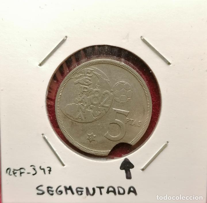 Monedas con errores: 5 pesetas 1980 * 81 mundial segmentada curva - Foto 1