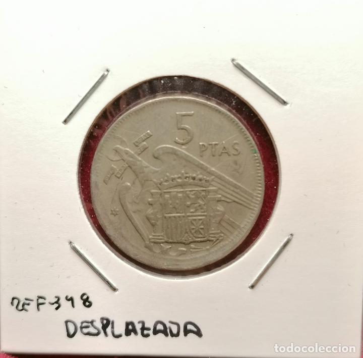 Monedas con errores: 5 pesetas 1957 * 67 Acu&ntilde;acion desplazada - Foto 1