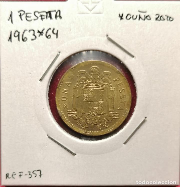 Monedas con errores: 1 peseta 1963 * 64 cu&ntilde;o roto - Foto 1