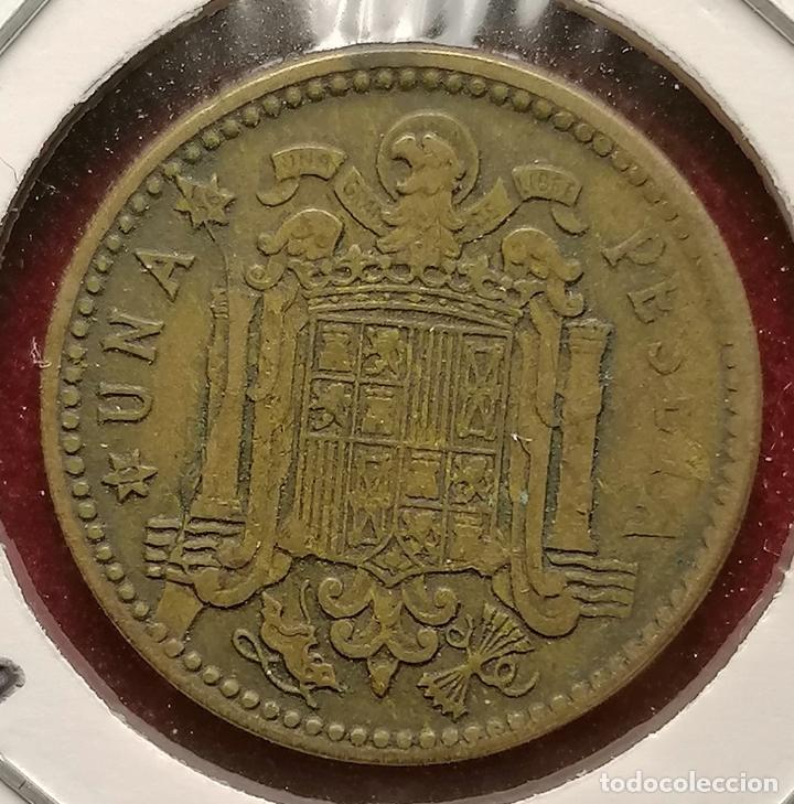 Monedas con errores: 1 peseta 1953 * 56 cu&ntilde;o roto - Foto 2