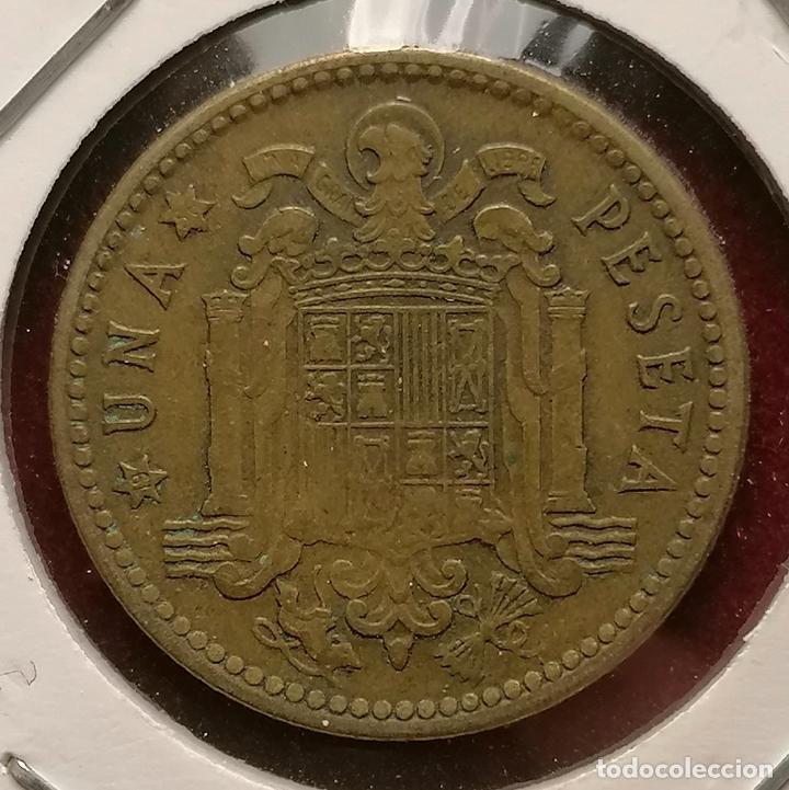 Monedas con errores: 1 peseta 1953 * 56 cu&ntilde;o roto - Foto 2