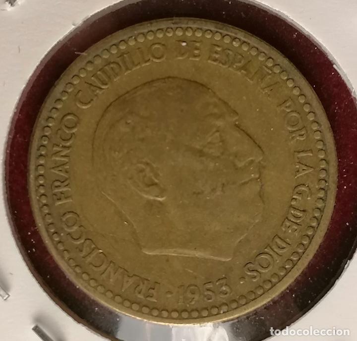 Monedas con errores: 1 peseta 1953 * 56 cu&ntilde;o roto - Foto 3