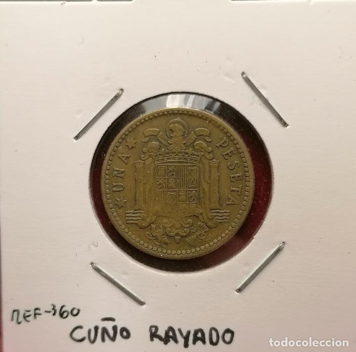 Monedas con errores: 1 peseta 1953 * 56 cu&ntilde;o roto - Foto 1
