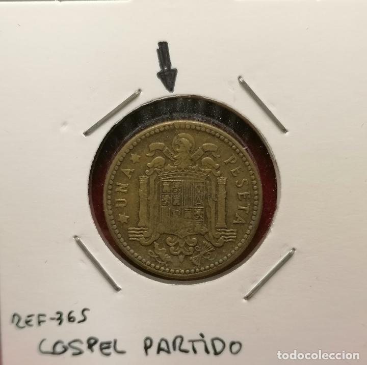 Monedas con errores: 1 peseta 1947 * cospel partido - Foto 1