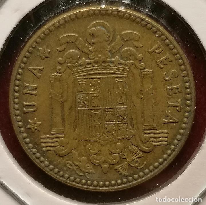 Monedas con errores: 1 peseta 1963 * 65 cu&ntilde;o rayado - Foto 2