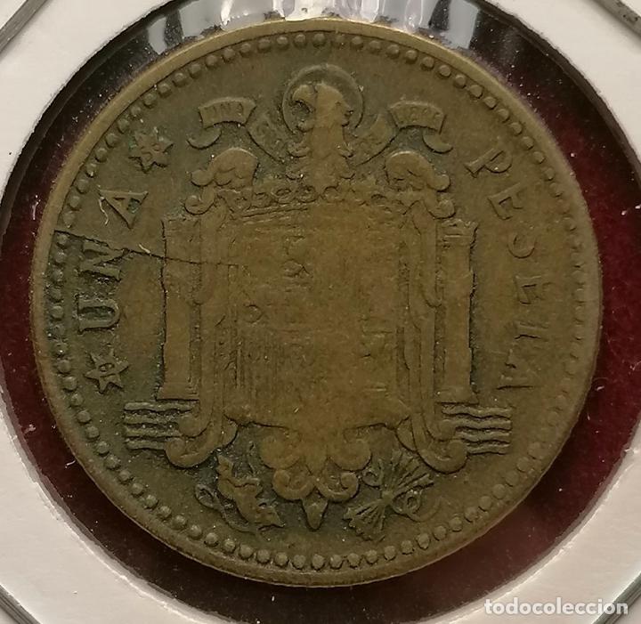 Monedas con errores: 1 peseta 1953 * 56 cu&ntilde;o partido - Foto 2